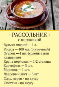 Карточки из набора “Весеннее меню” | Меню недели